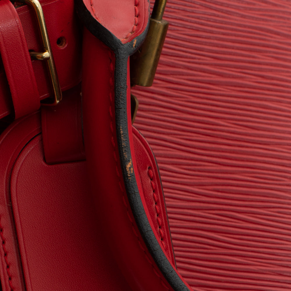 Keepall 45 Vintage en cuir épi rouge