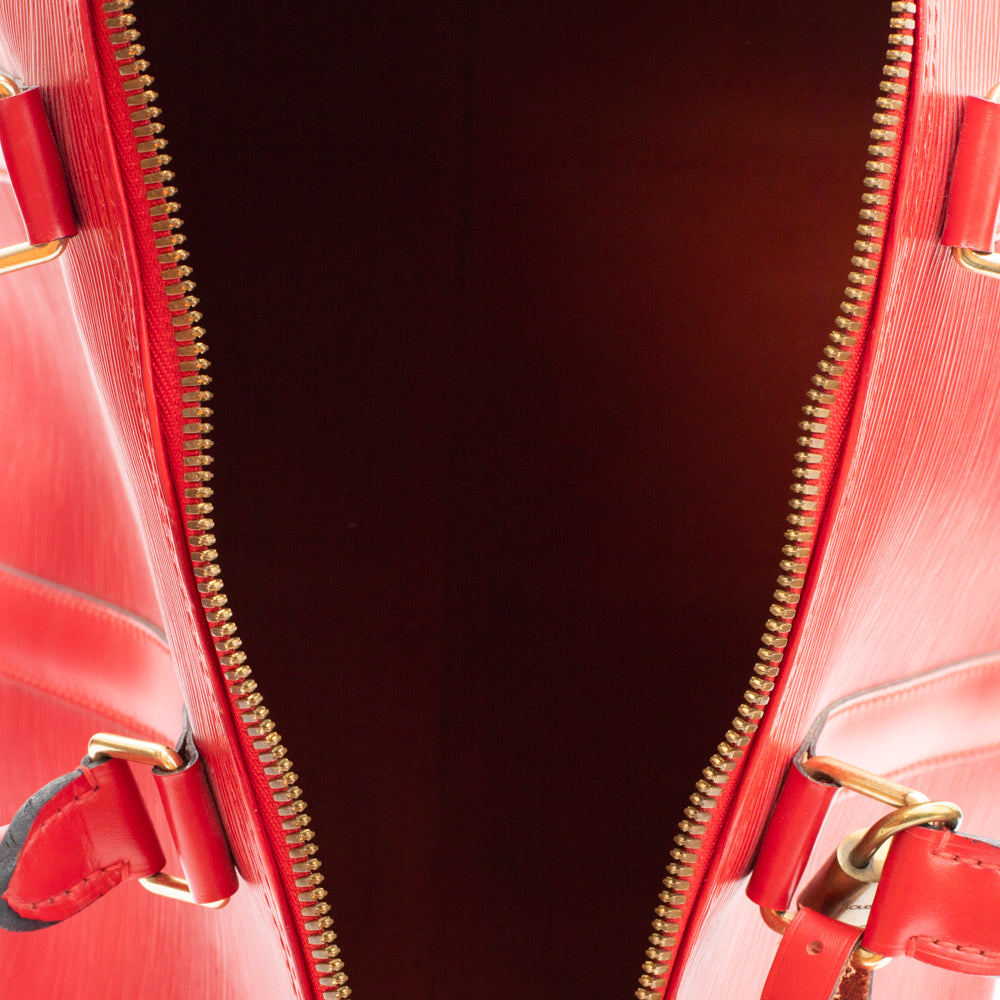 Keepall 45 Vintage en cuir épi rouge