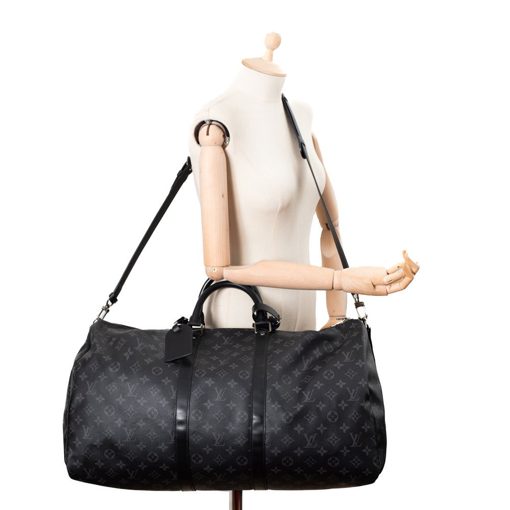 Keepall 55 en toile monogram noir