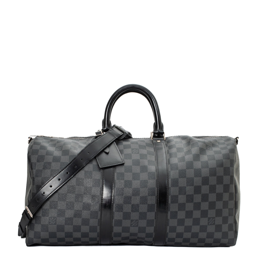 Keepall 45 en toile damier gris