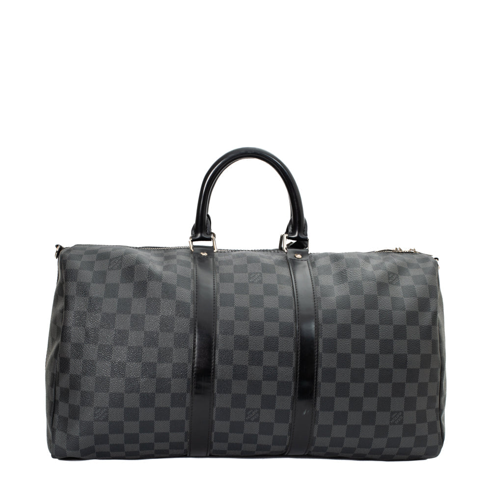 Keepall 45 en toile damier gris