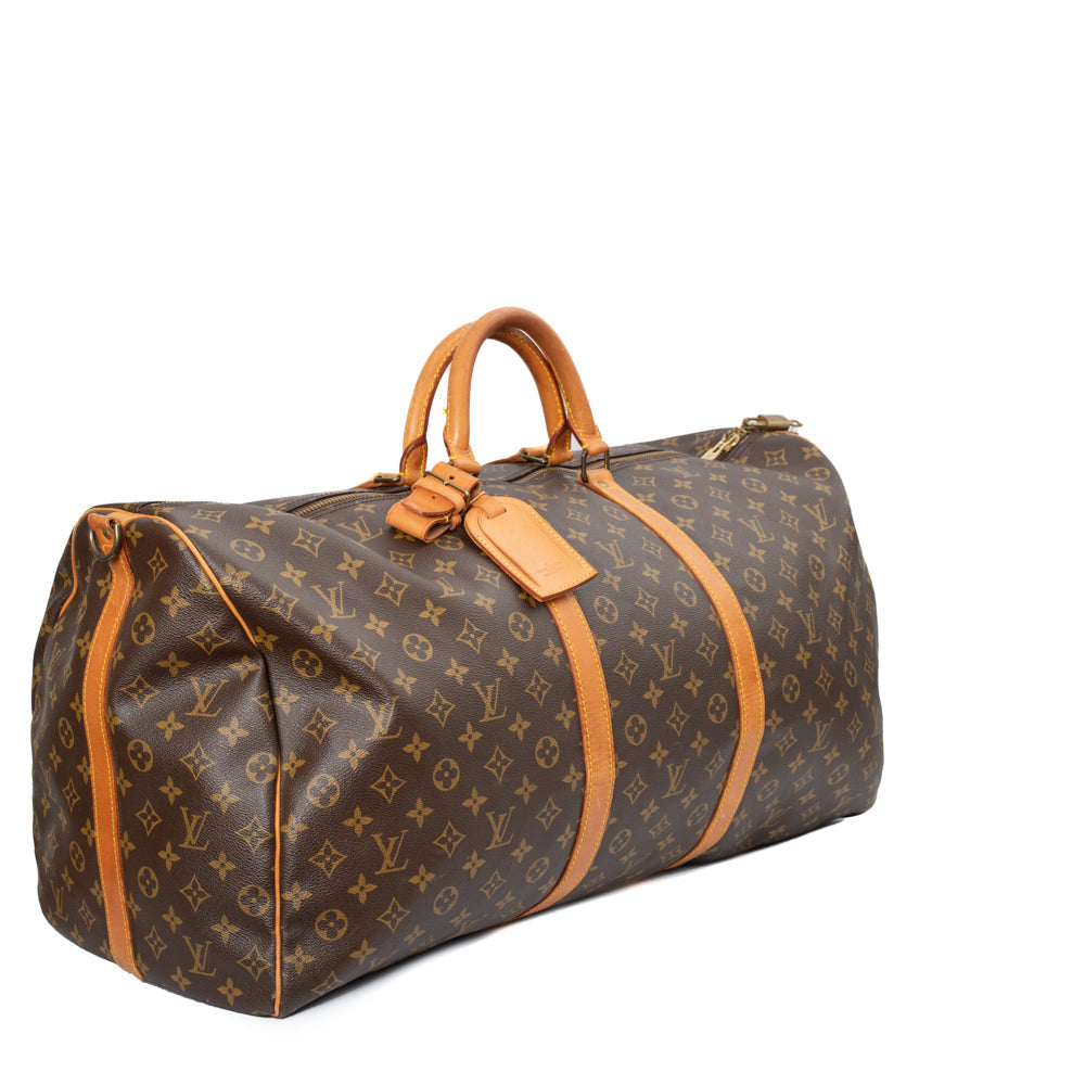Keepall 60 Vintage en toile monogram marron