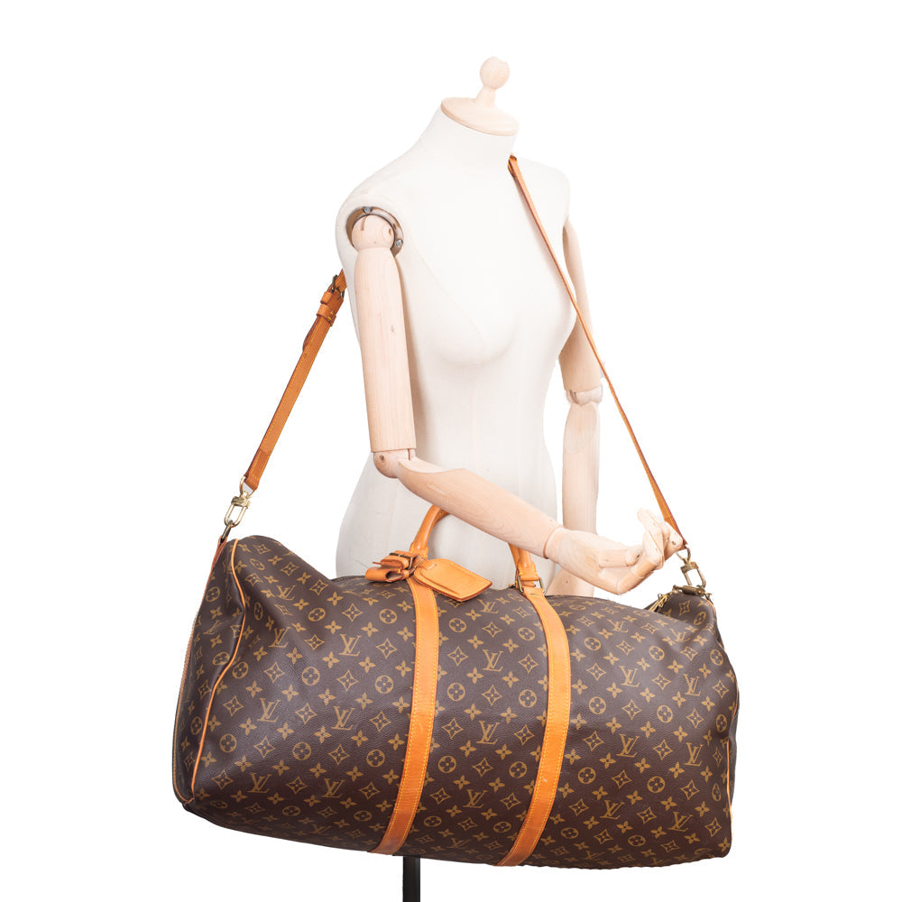 Keepall 60 Vintage en toile monogram marron