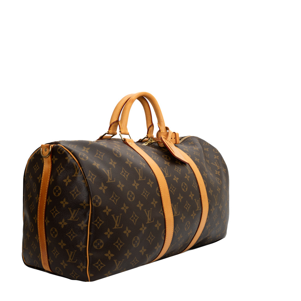 Keepall 50 Vintage en toile monogram marron