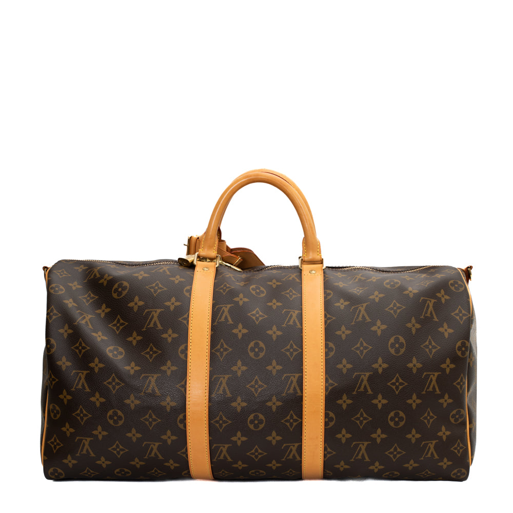 Keepall 50 Vintage en toile monogram marron