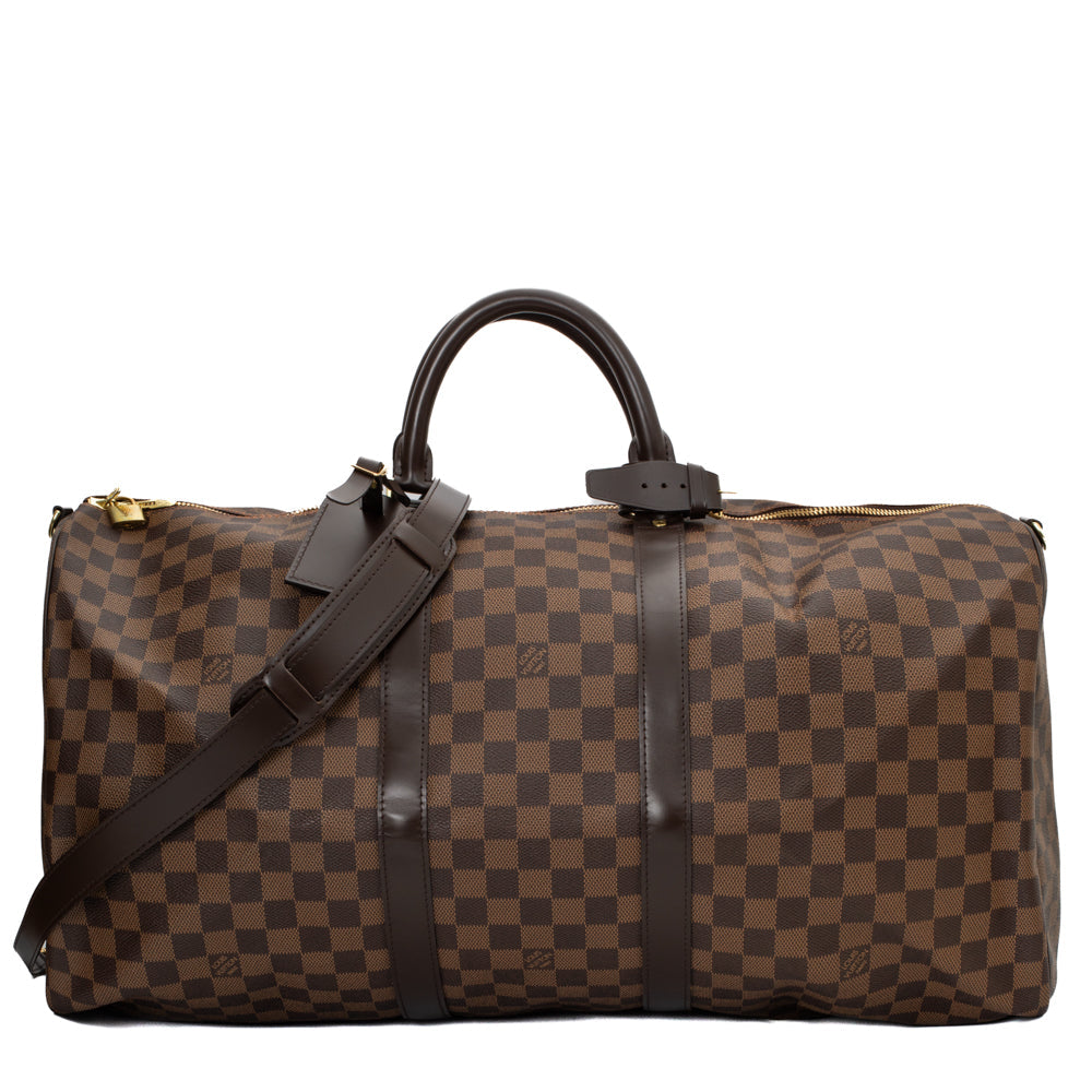 Keepall 55 en toile damier ébène
