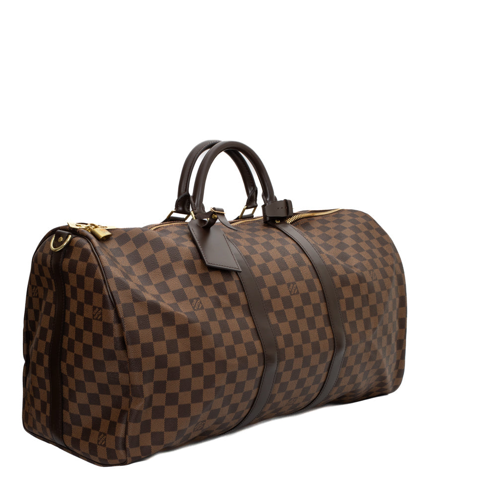 Keepall 55 en toile damier ébène