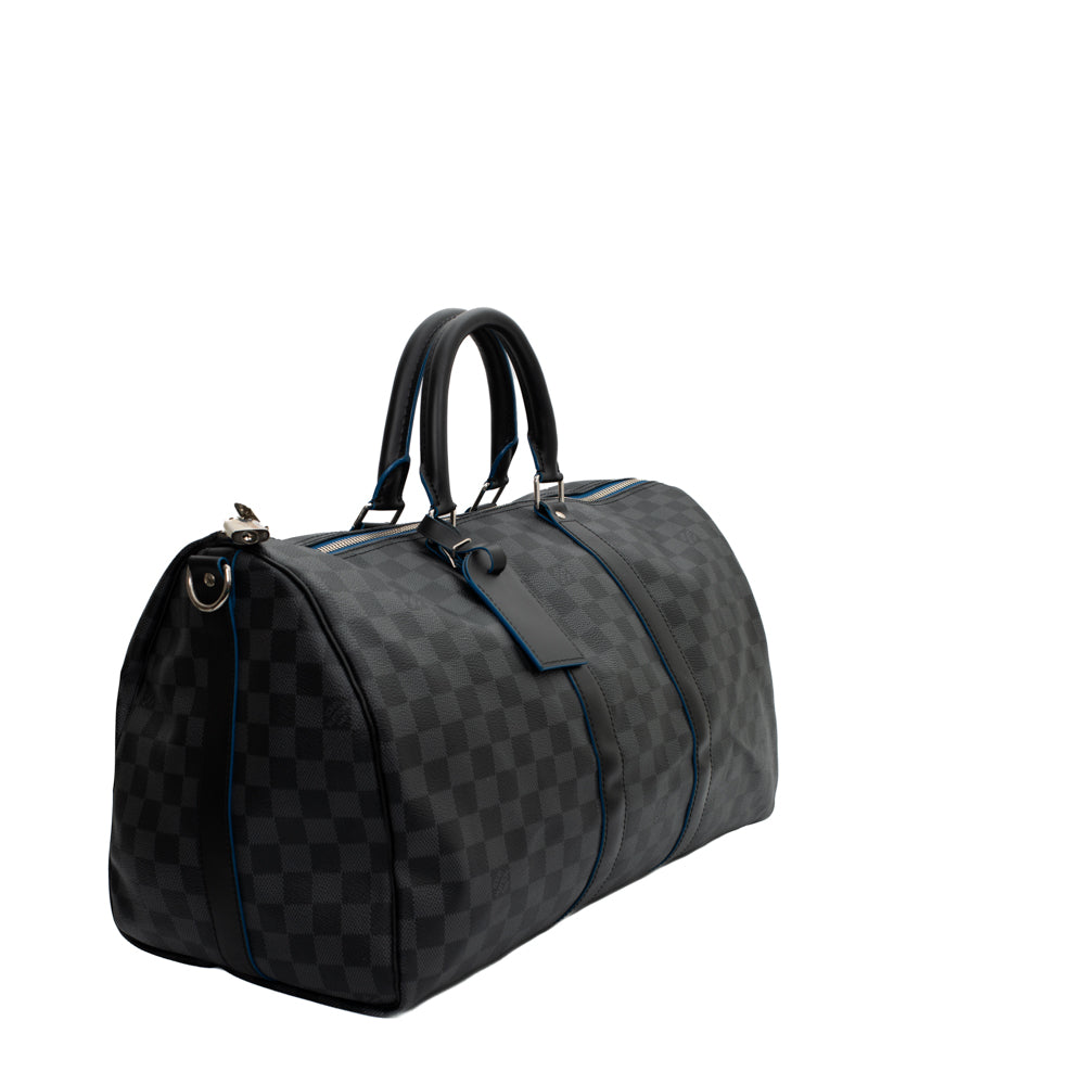 Keepall 45 en toile damier gris