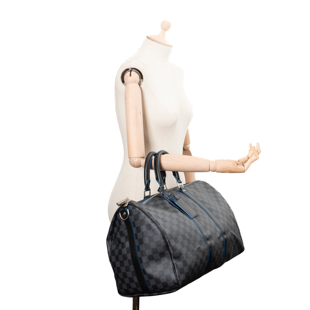 Keepall 45 en toile damier gris