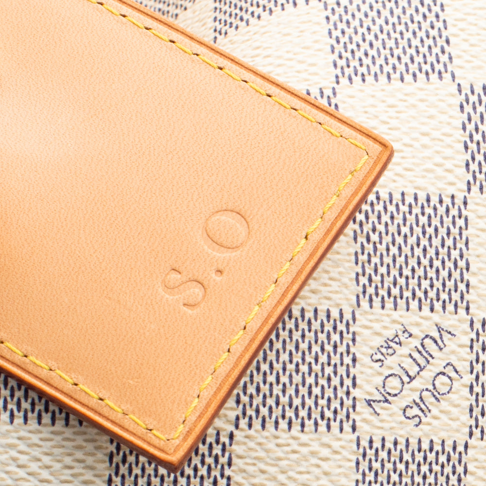 Keepall 50 Vintage en toile damier azur