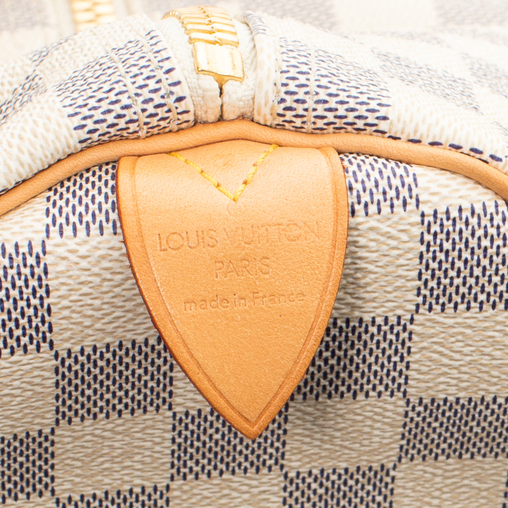 Keepall 50 Vintage en toile damier azur