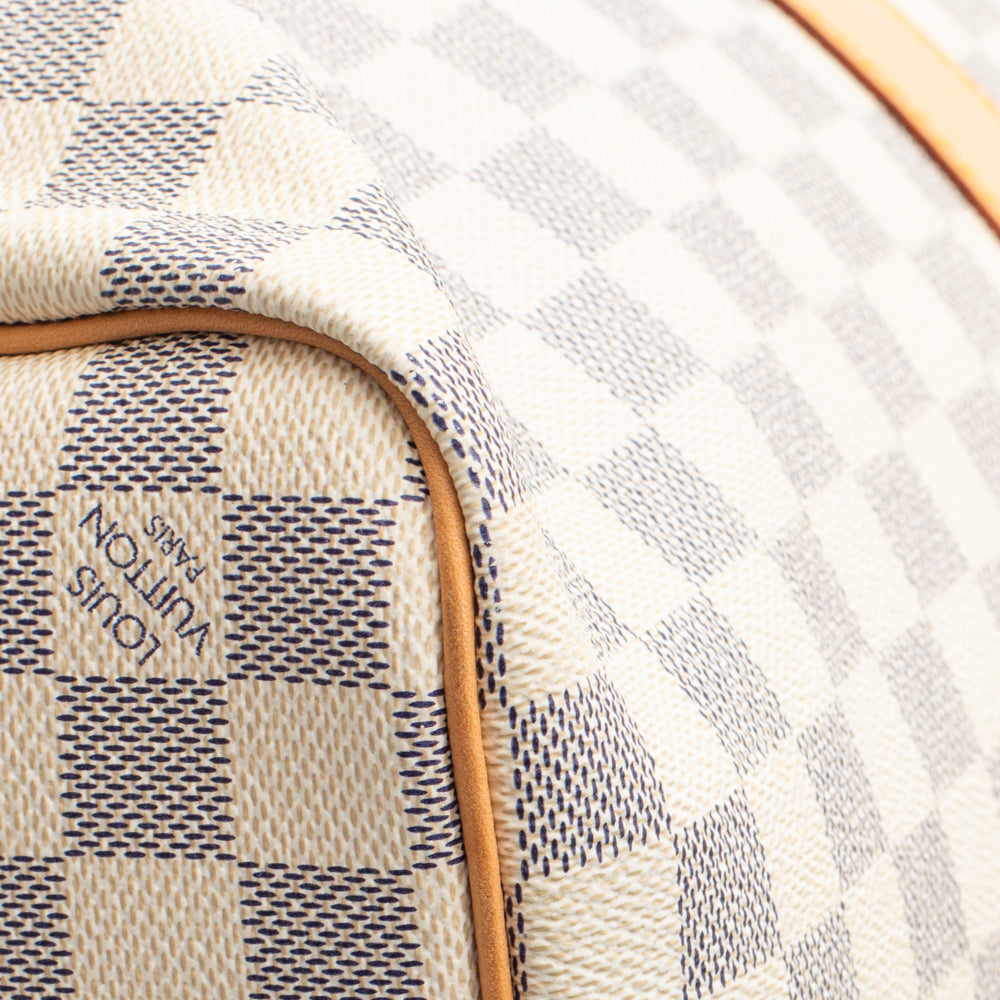 Keepall 50 Vintage en toile damier azur