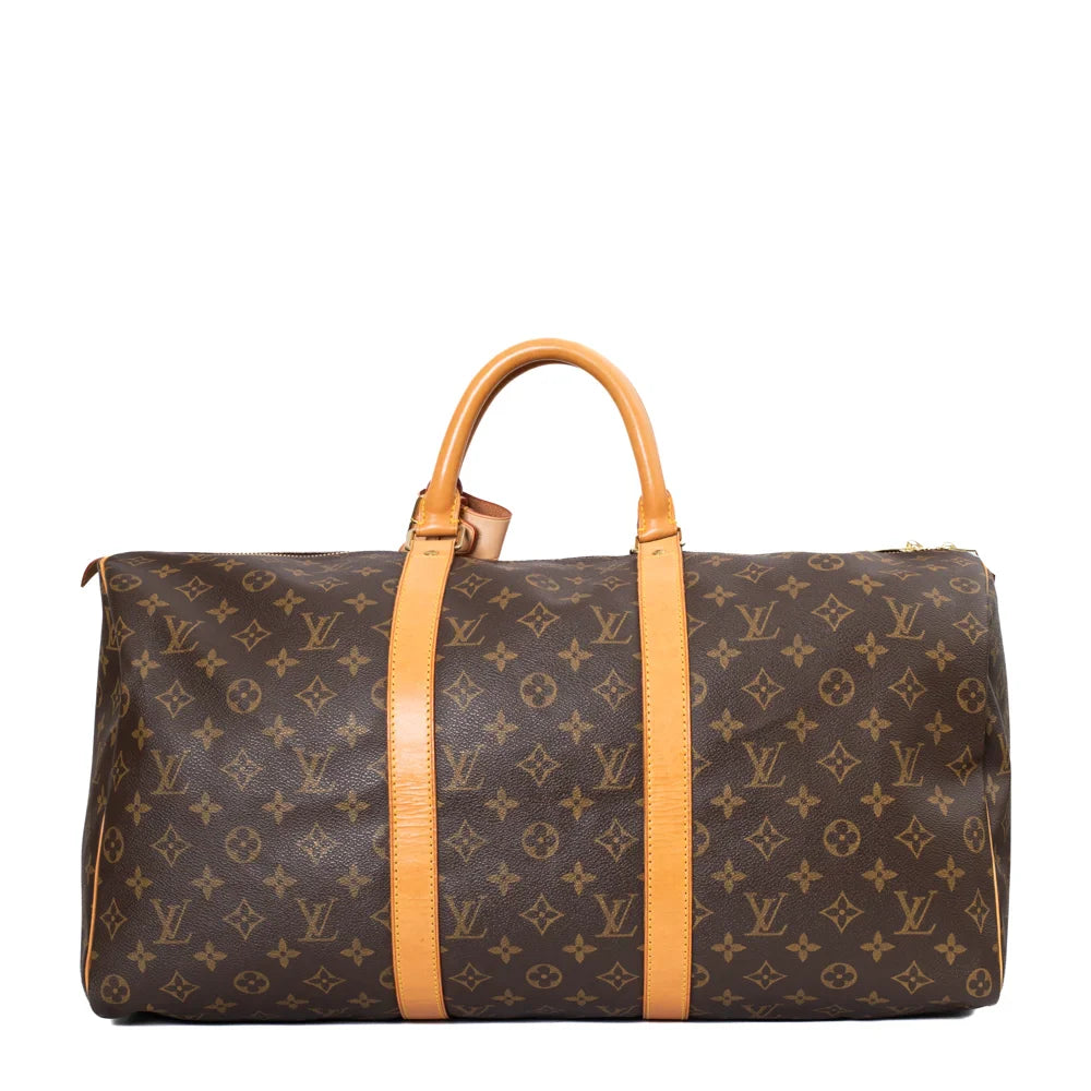 Keepall 50 Vintage en toile monogram marron