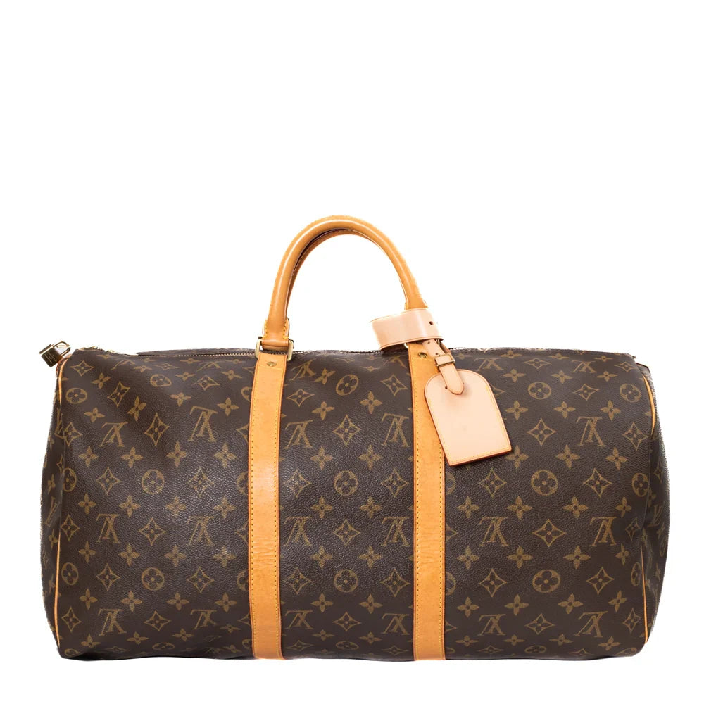 Keepall 50 Vintage en toile monogram marron
