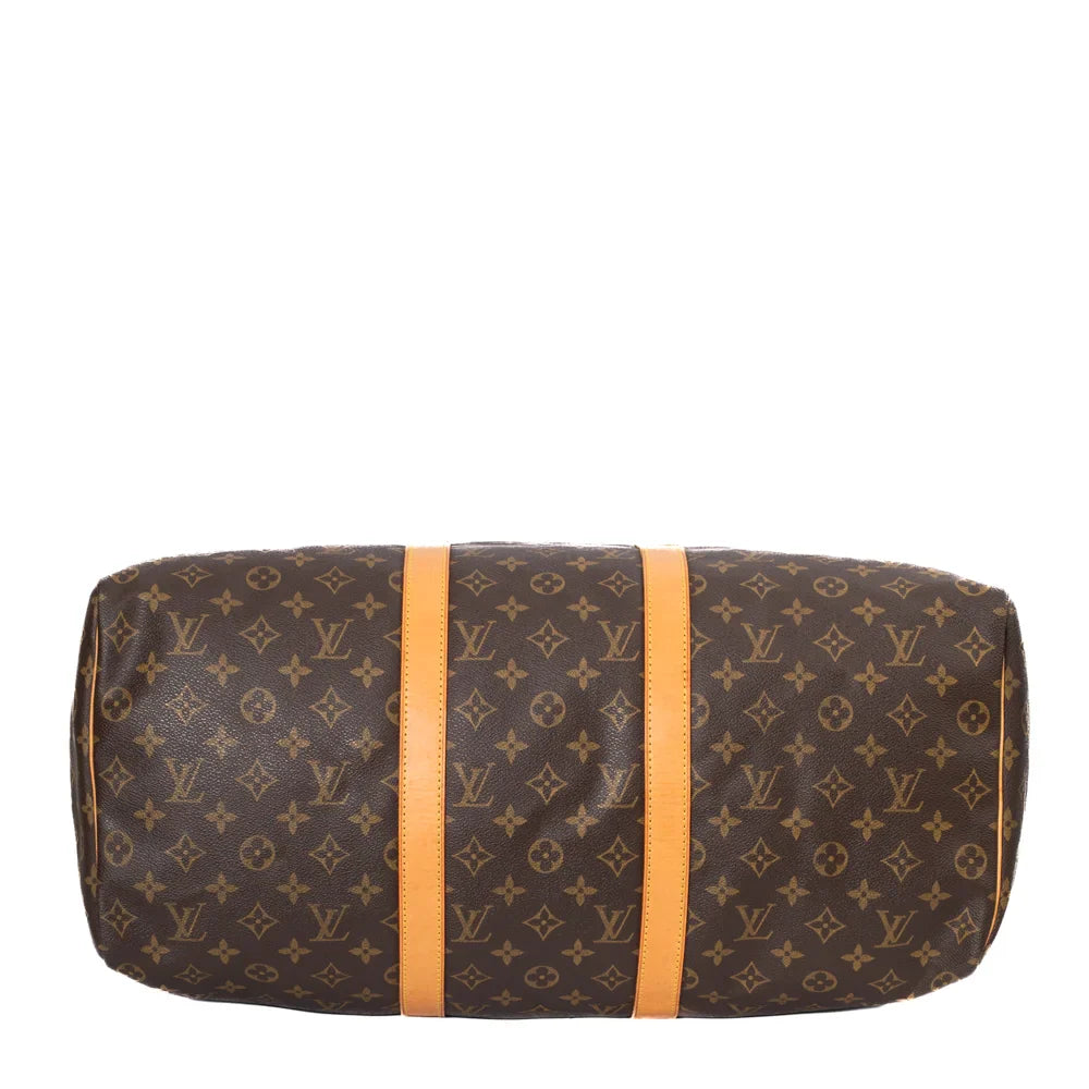 Keepall 50 Vintage en toile monogram marron