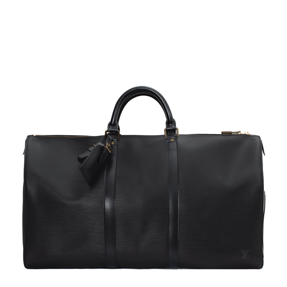 Keepall 50 Vintage en cuir épi noir