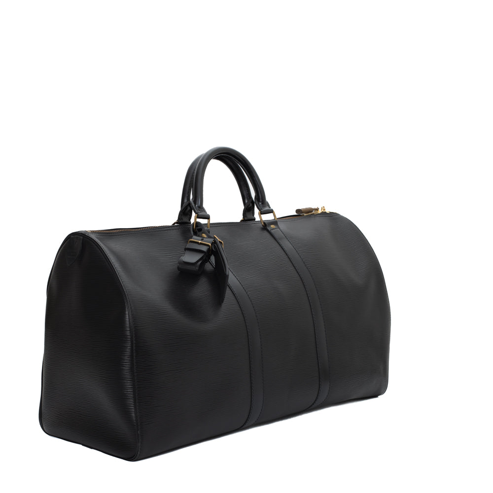 Keepall 50 Vintage en cuir épi noir