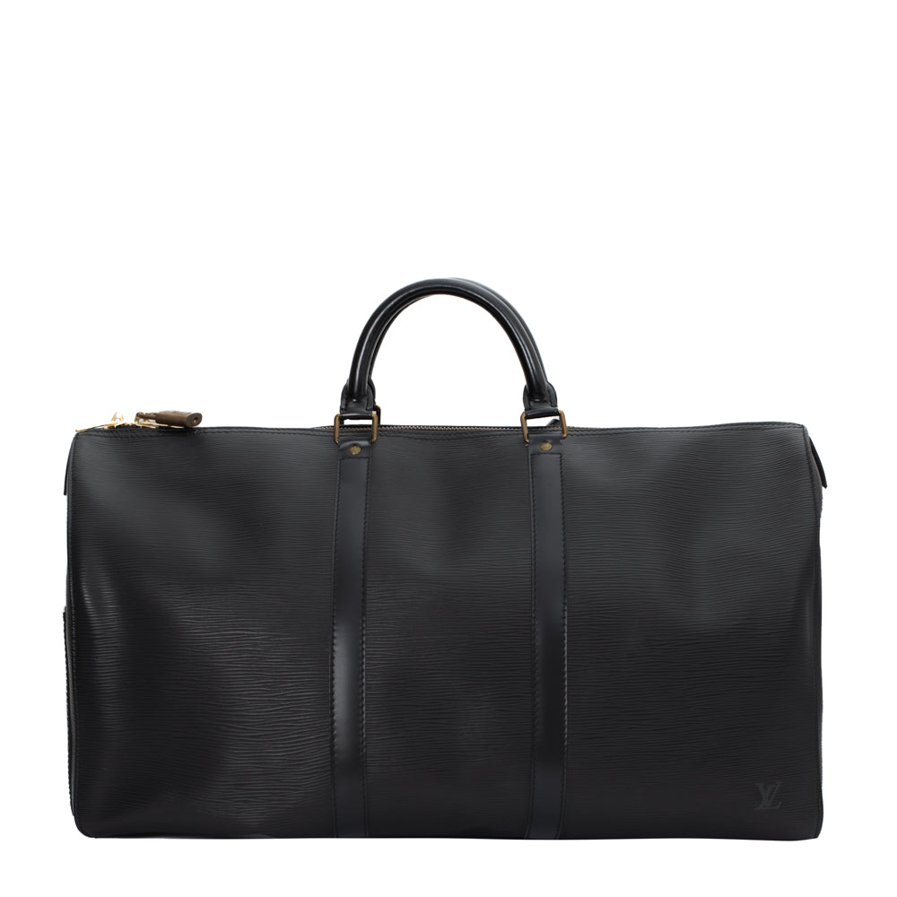 Keepall 50 Vintage en cuir épi noir