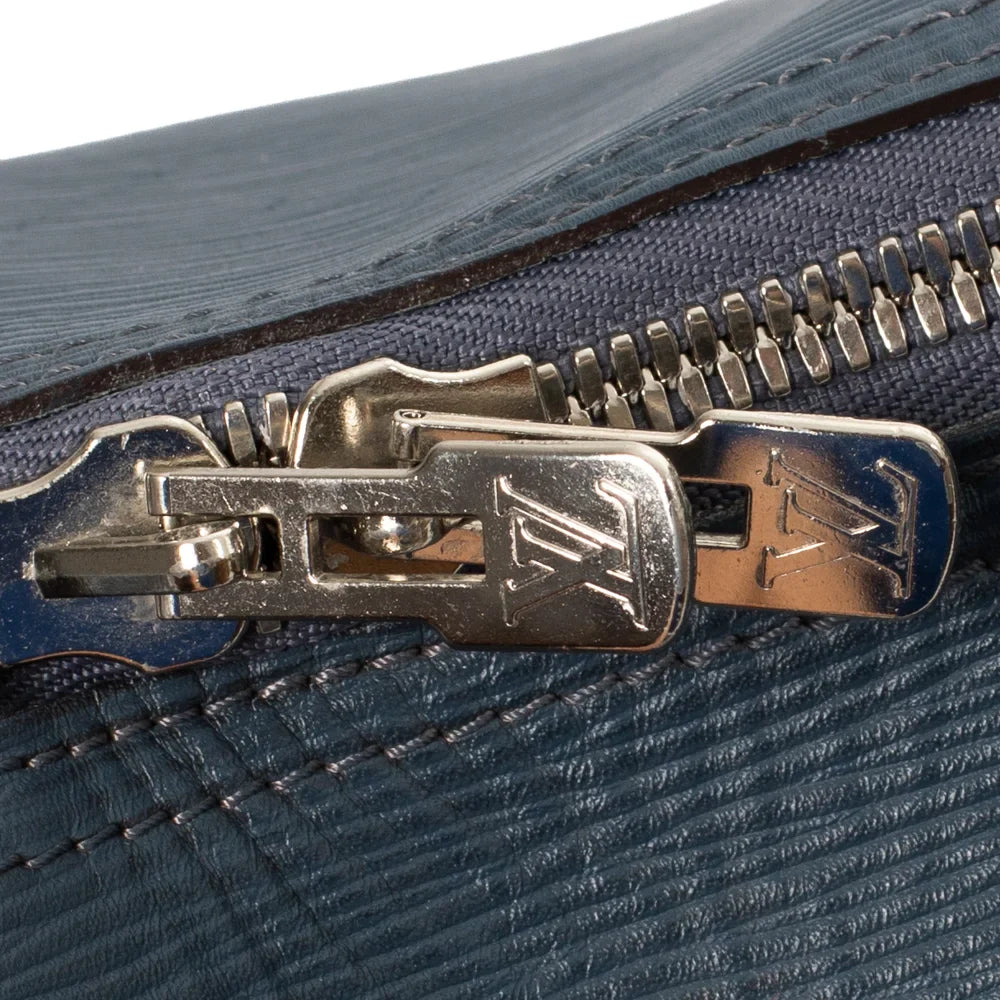 Keepall 45 en cuir bleu