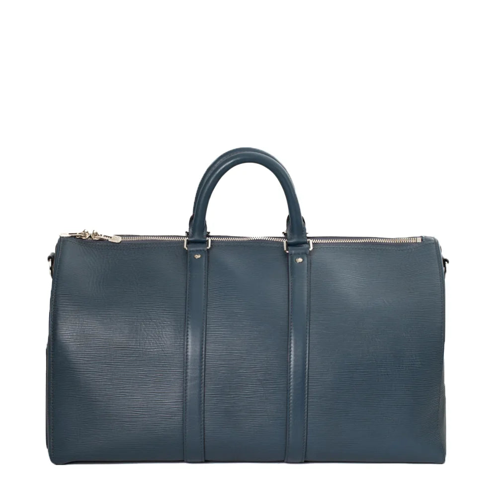 Keepall 45 en cuir bleu