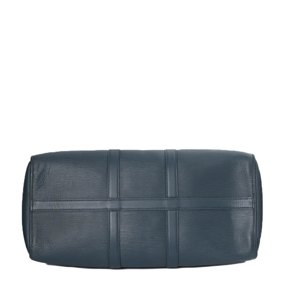 Keepall 45 en cuir bleu