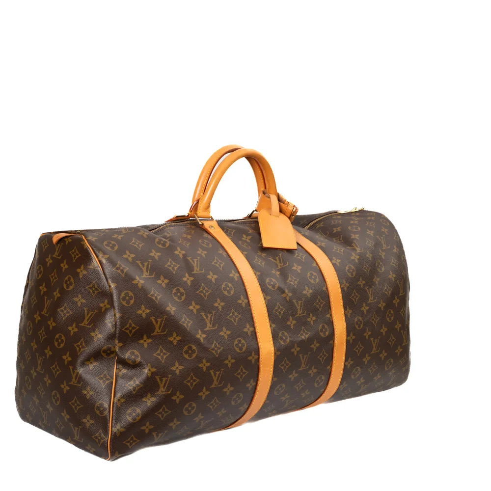 Keepall 60 Vintage en toile monogram marron