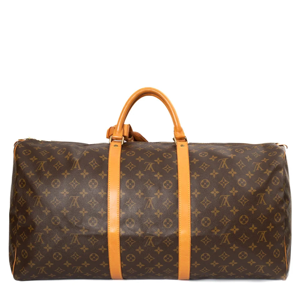 Keepall 60 Vintage en toile monogram marron