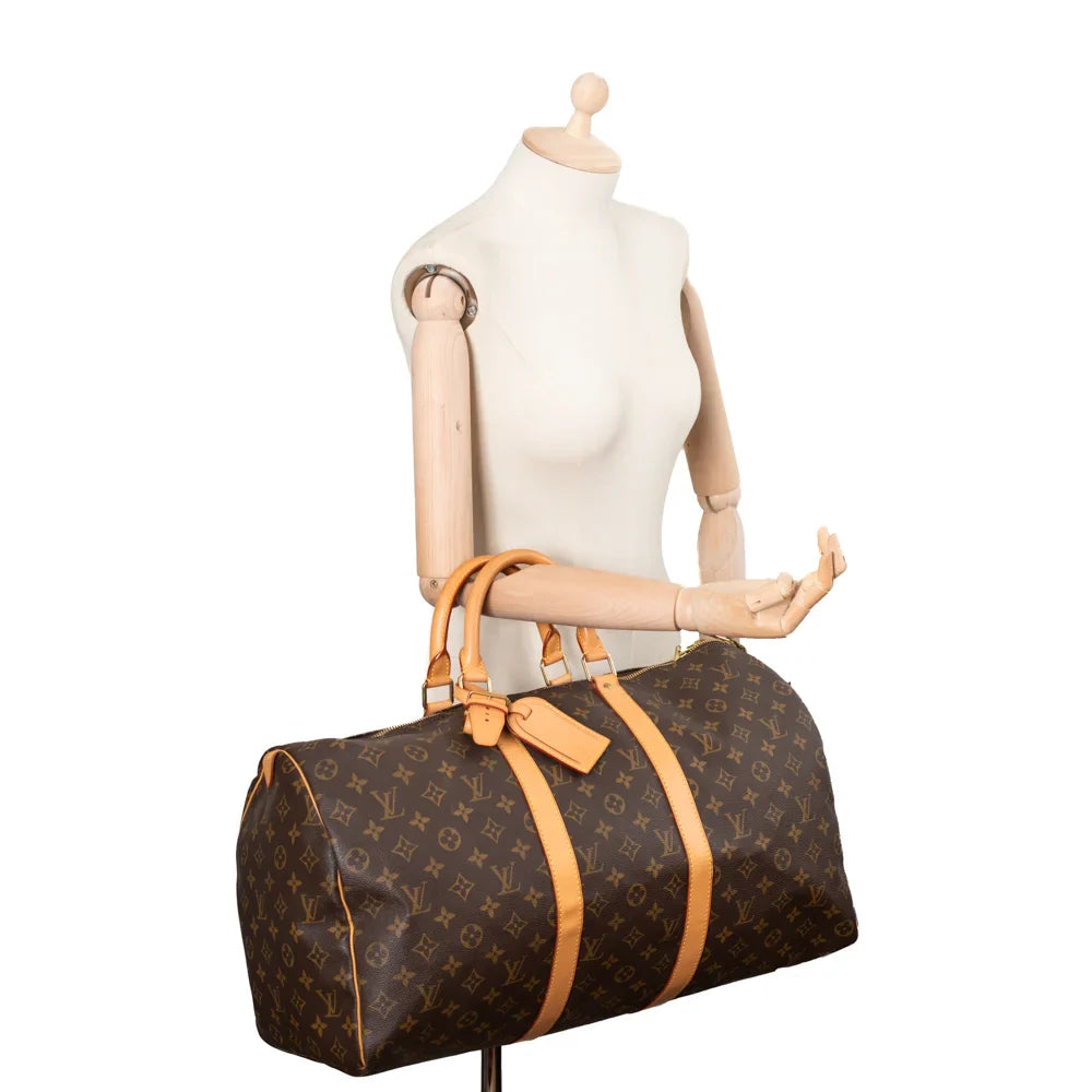 Keepall 50 en toile monogram marron