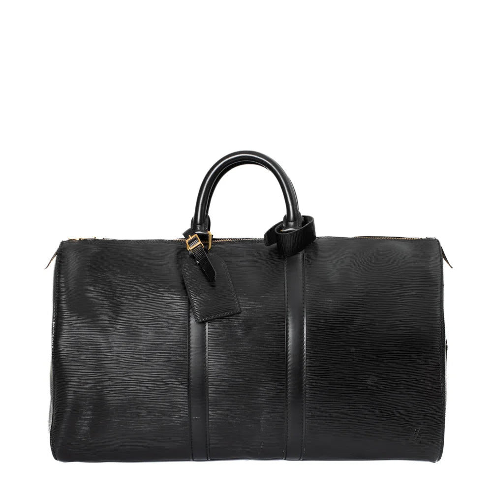 Keepall 45 Vintage en cuir épi noir
