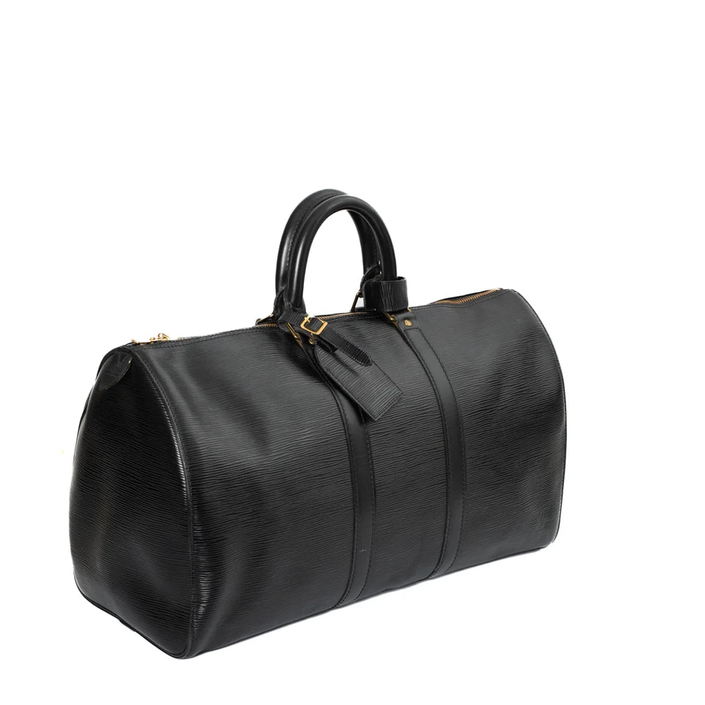 Keepall 45 Vintage en cuir épi noir
