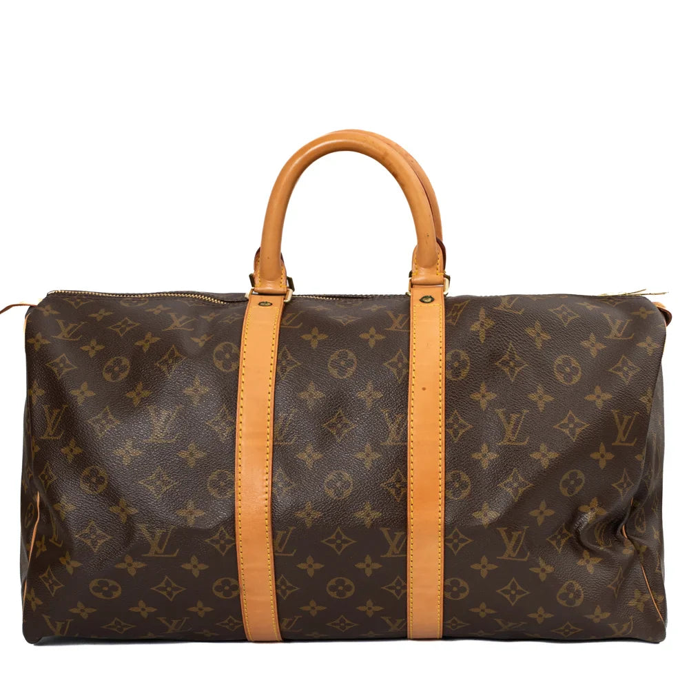 Keepall 60 Vintage en toile monogram marron