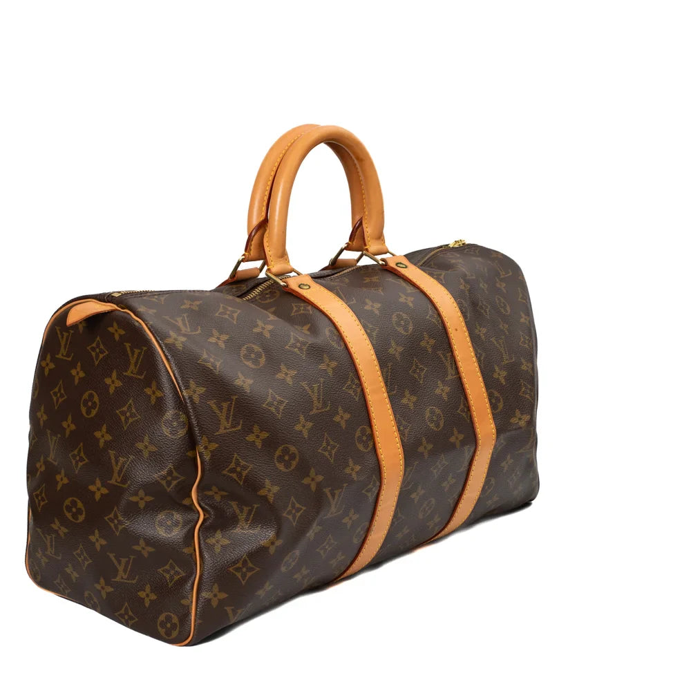 Keepall 60 Vintage en toile monogram marron