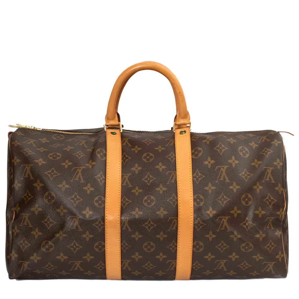 Keepall 60 Vintage en toile monogram marron