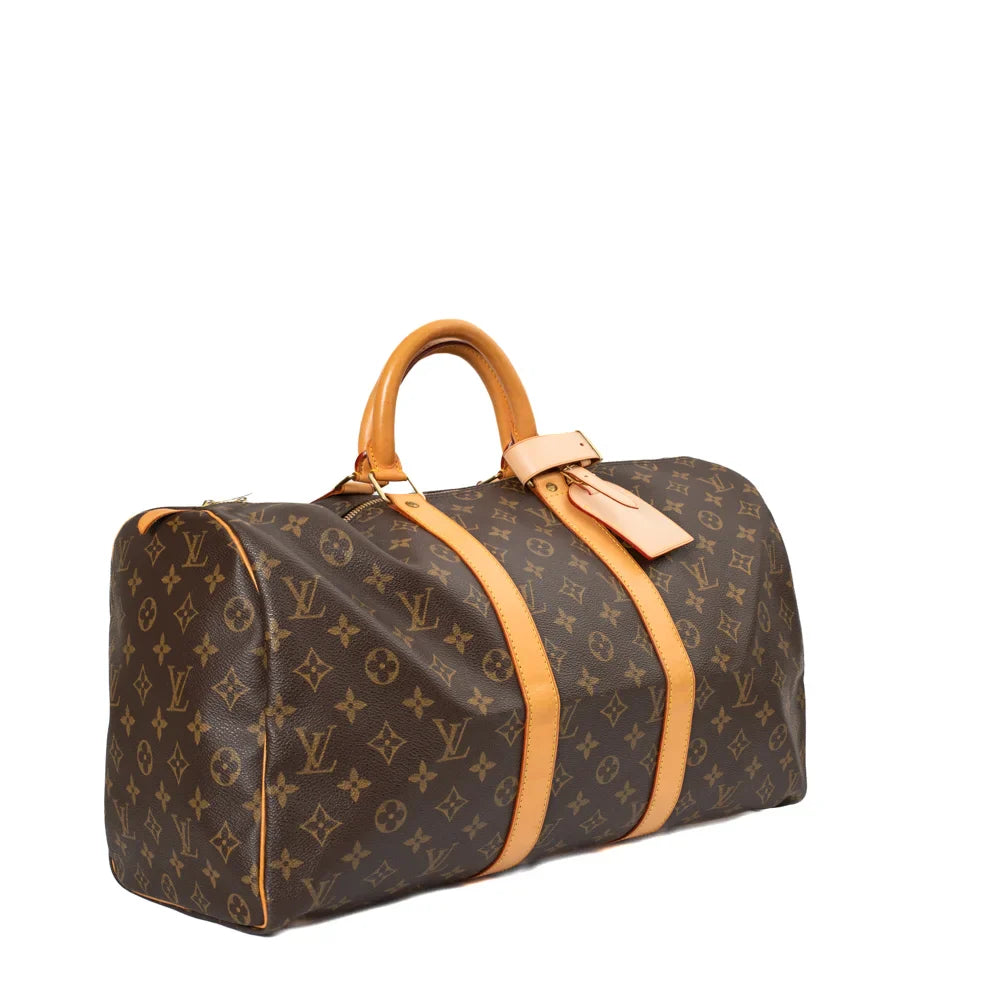 Keepall 45 Vintage en toile monogram marron