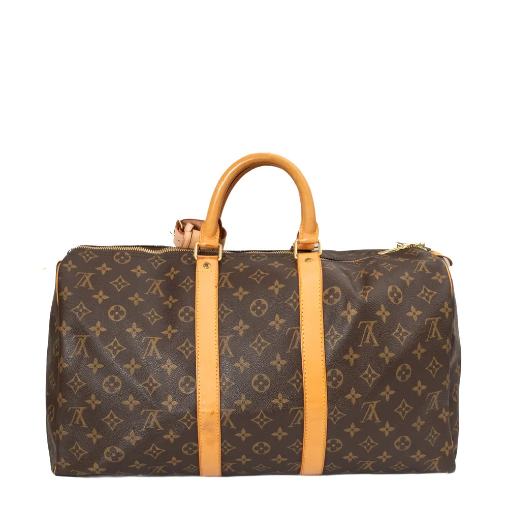 Keepall 45 Vintage en toile monogram marron