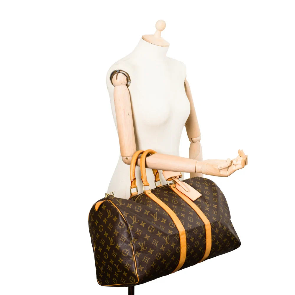 Keepall 45 Vintage en toile monogram marron