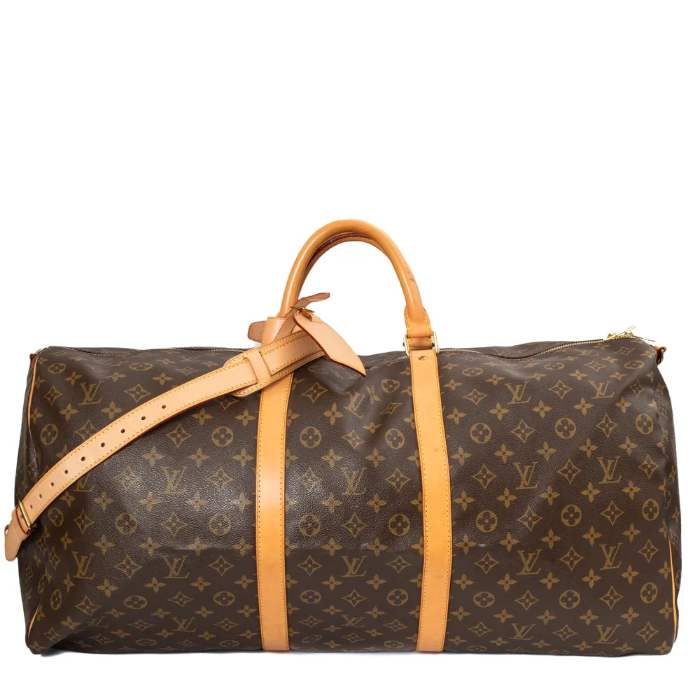 Keepall 60 Vintage en toile monogram marron
