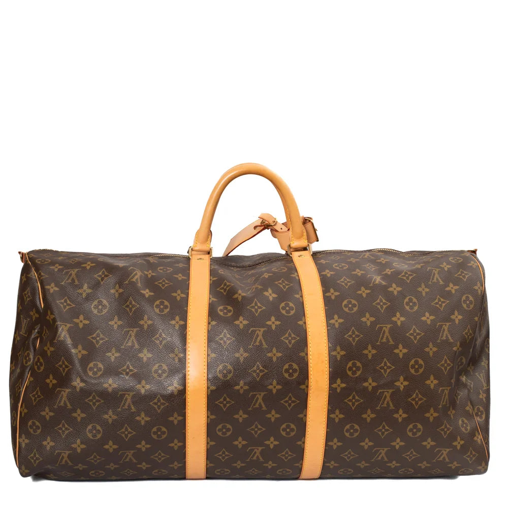 Keepall 60 Vintage en toile monogram marron