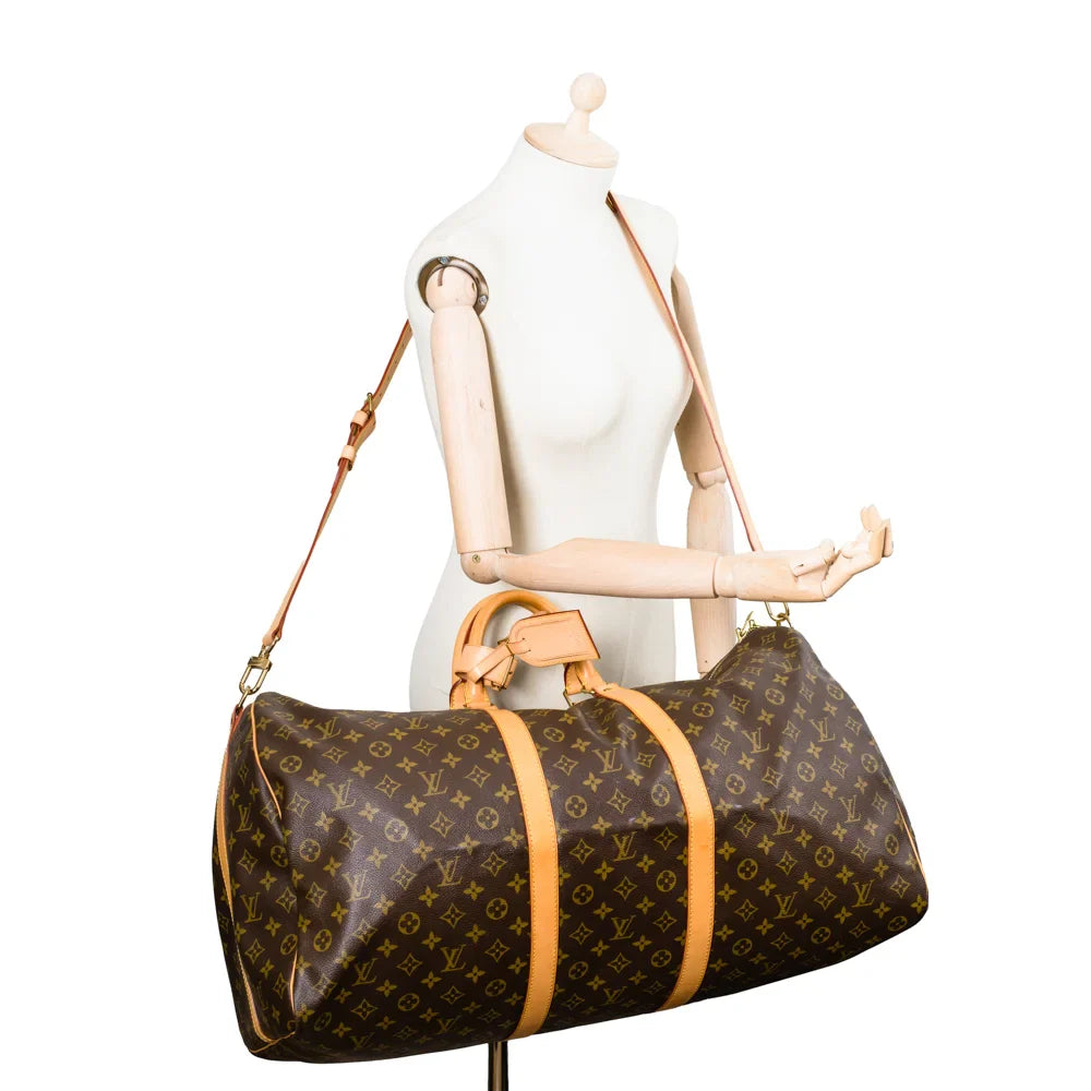 Keepall 60 Vintage en toile monogram marron