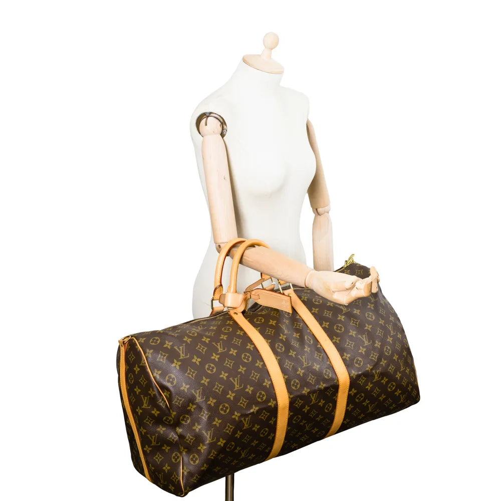 Keepall 60 Vintage en toile monogram marron