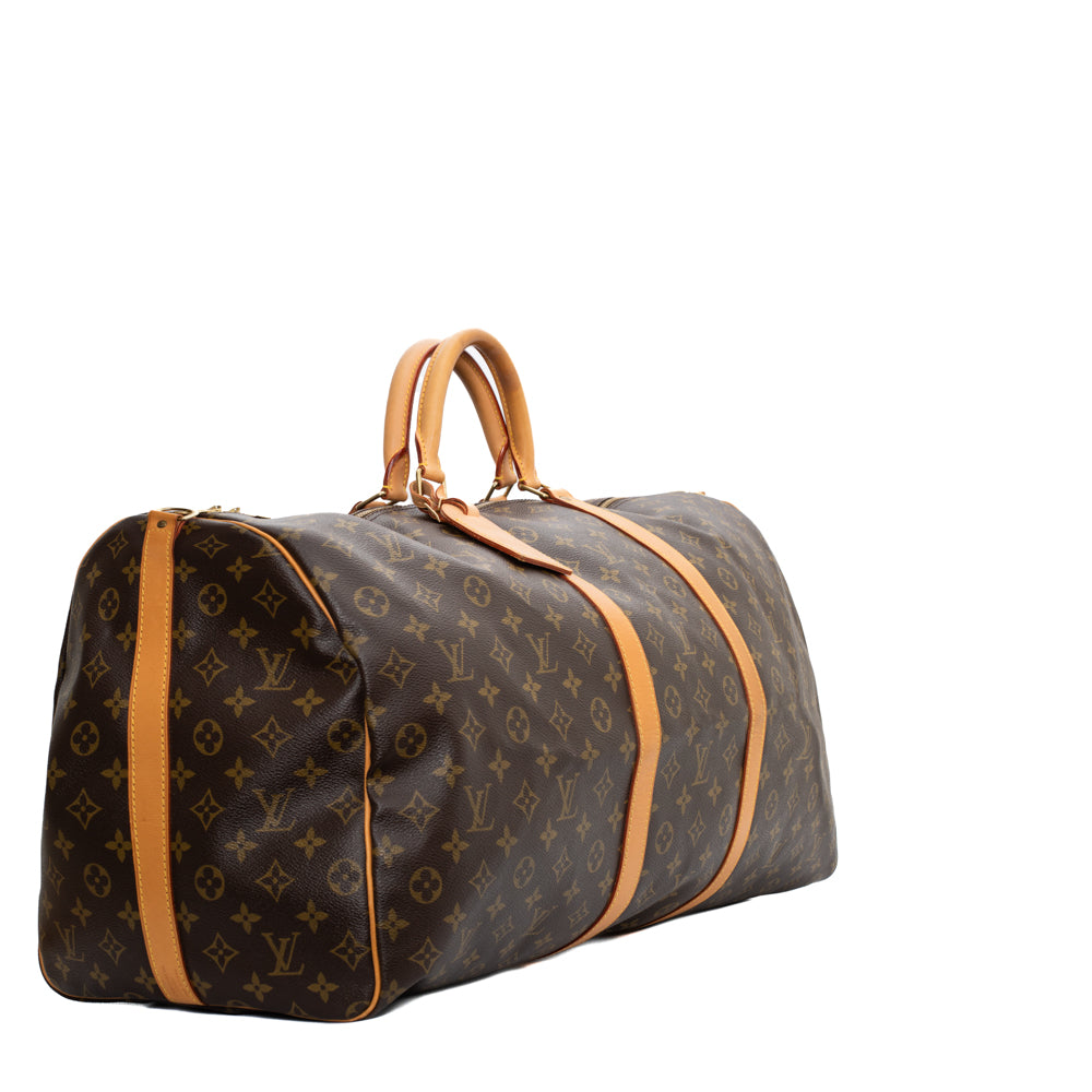 Keepall 60 Vintage en toile monogram marron