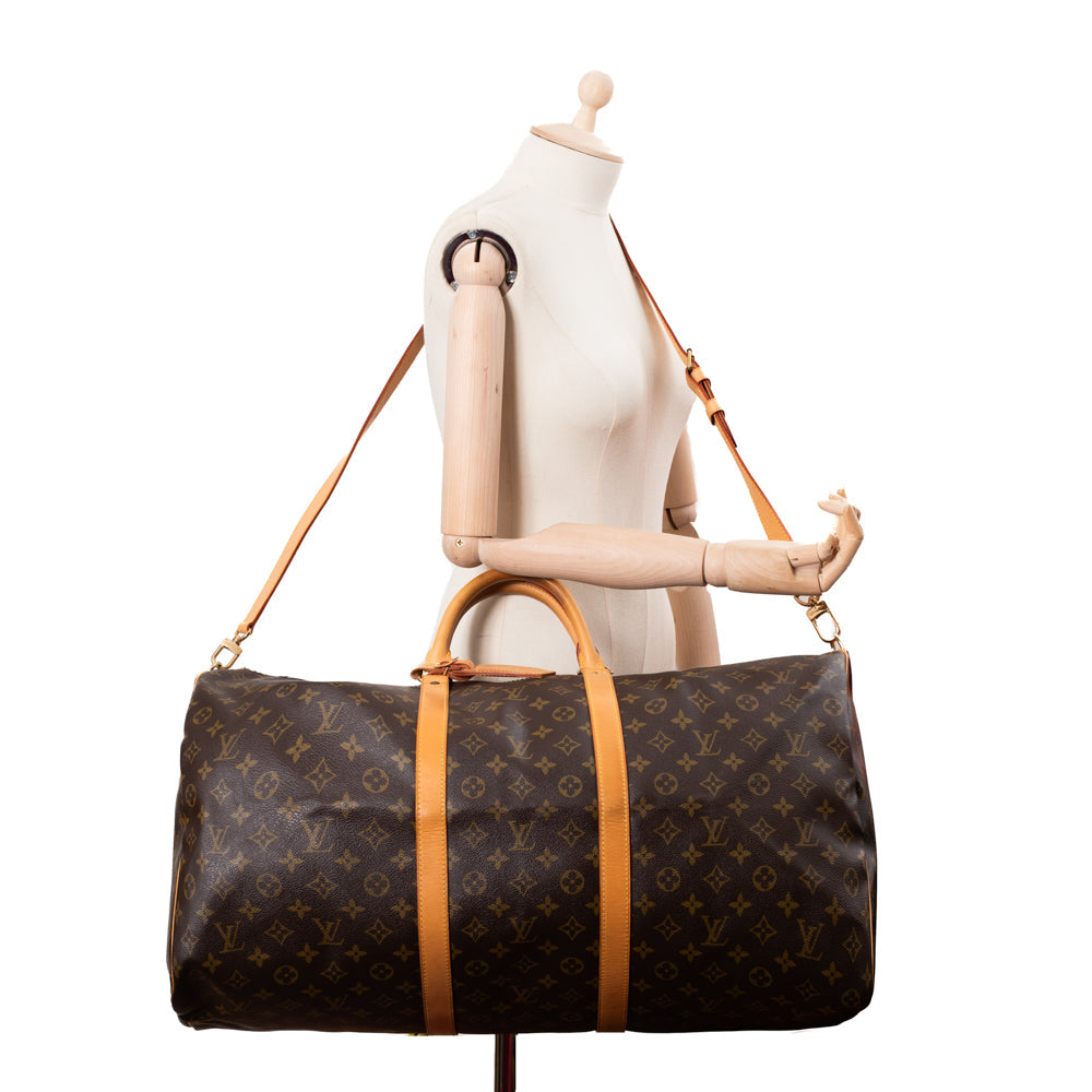 Keepall 60 Vintage en toile monogram marron