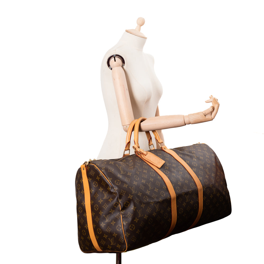 Keepall 60 Vintage en toile monogram marron