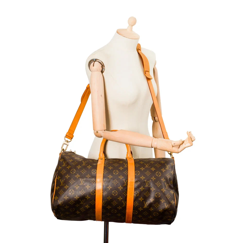 Keepall 45 Vintage en toile monogram marron