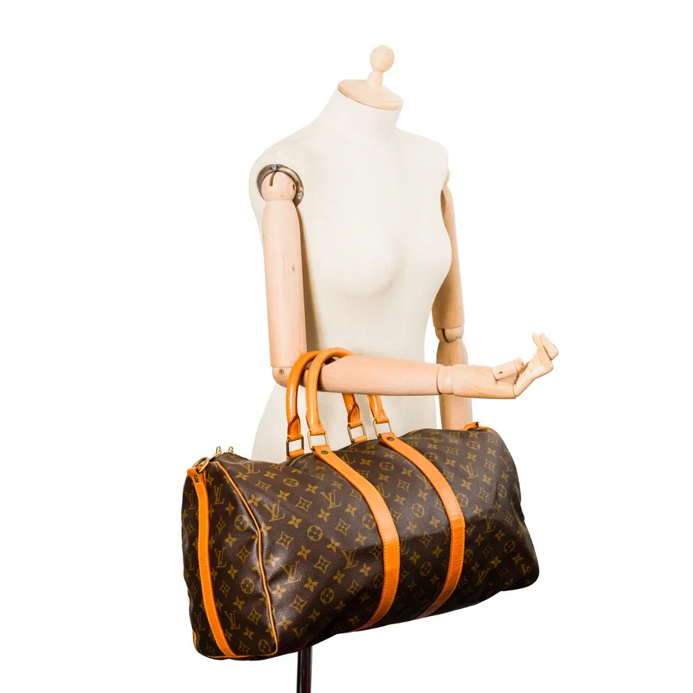 Keepall 45 Vintage en toile monogram marron