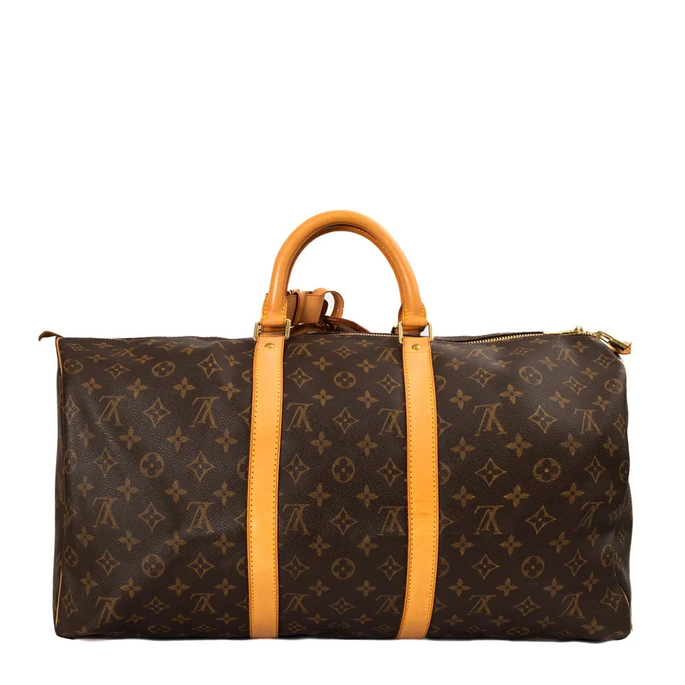 Keepall 50 Vintage en toile monogram marron