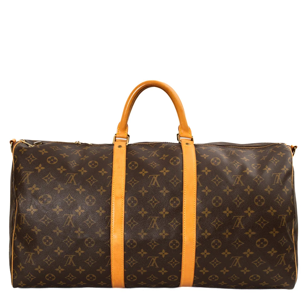 Keepall 55 Vintage en toile monogram marron