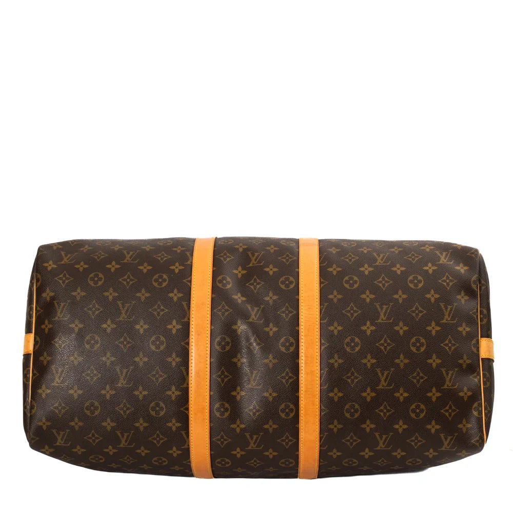 Keepall 55 Vintage en toile monogram marron