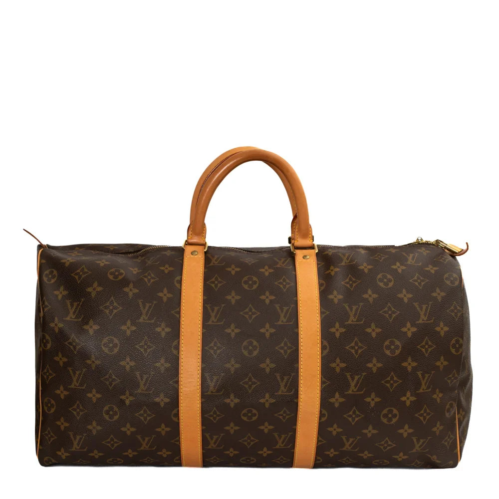Keepall 50 Vintage en toile monogram marron