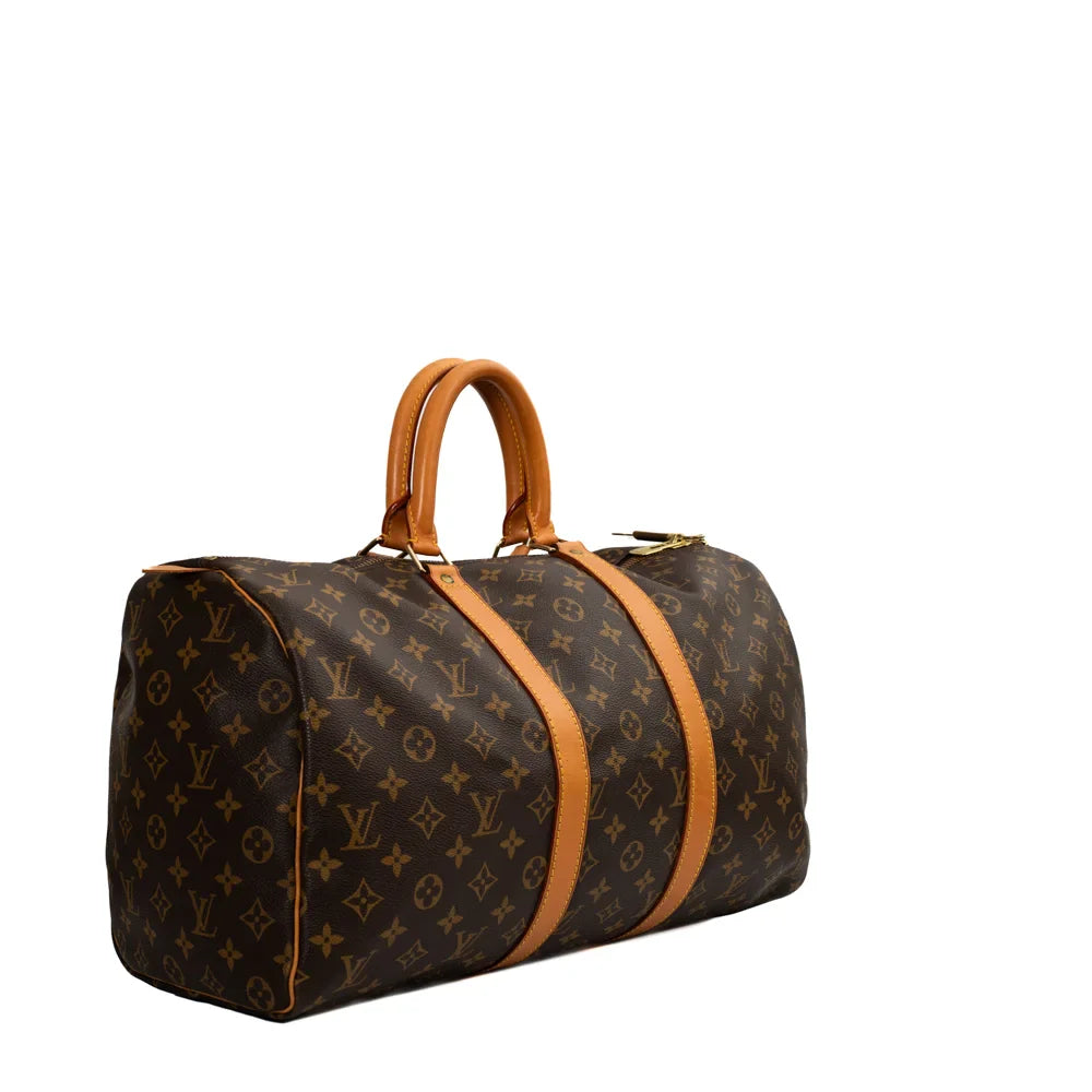 Keepall 45 Vintage en toile monogram marron